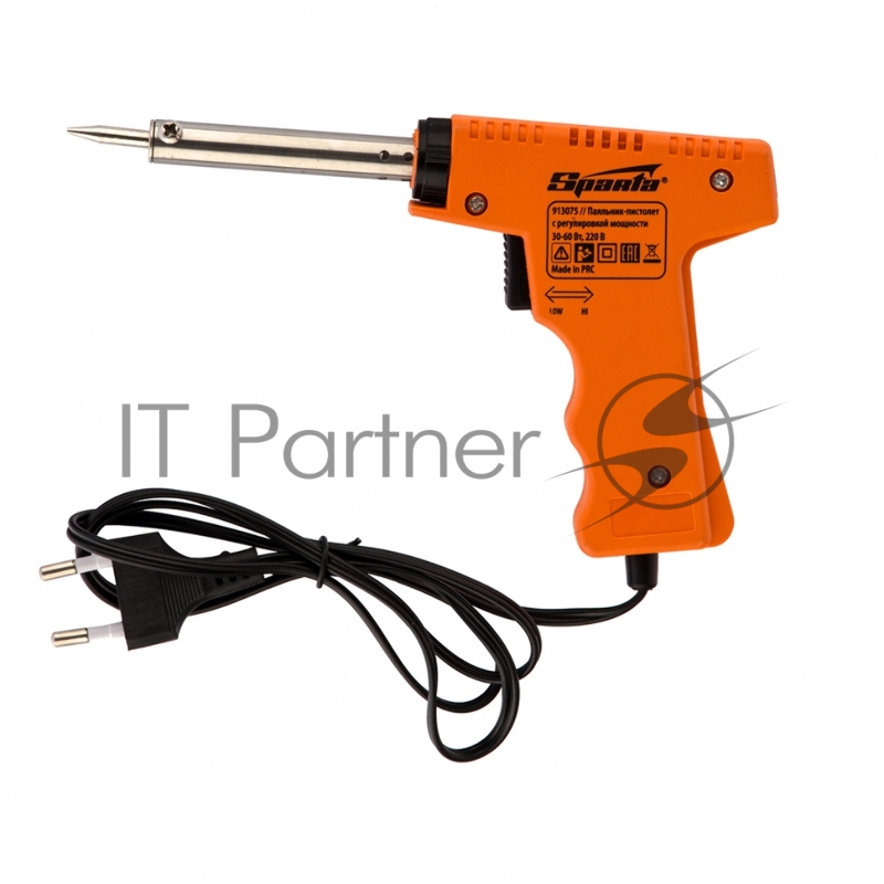 Паяльник-пистолет с регулировкой мощности SPARTA 30-60 Вт,220 В//913075
