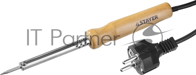Паяльник Stayer MAXTerm с деревянной рукояткой жало- конус 55310-30 30 Вт 55310-30