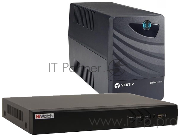 16-ти канальный гибридный HD-TVI регистратор c технологией AoC (аудио по коаксиальному кабелю) для аналоговых, HD-TVI, AHD и CVI камер + 2 IP-канала (до 32 с замещением аналоговых в Enhanced IP mode) с источником бесперебойного питания 600VA 16-ти