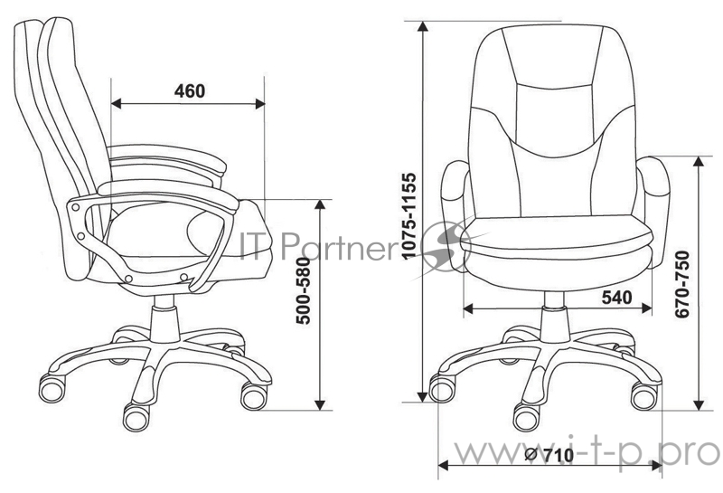 Кресло руководителя Бюрократ CH-868N коричневый Boroko-37 искусственная кожа крестовина пластик
