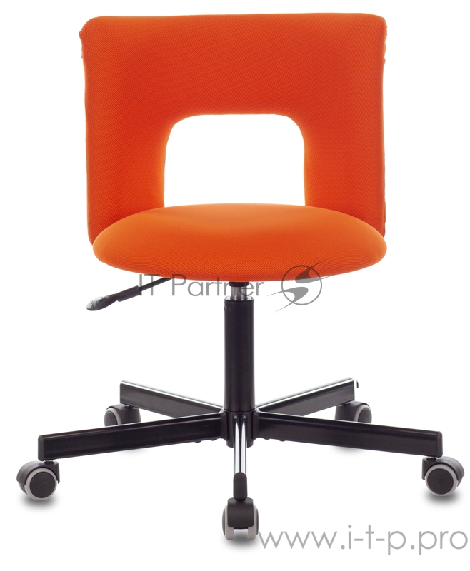 Кресло Бюрократ KF-1M оранжевый 26-29-1 крестовина металл черный