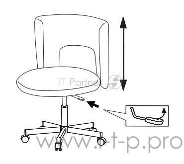 Кресло Бюрократ KF-1M оранжевый 26-29-1 крестовина металл черный
