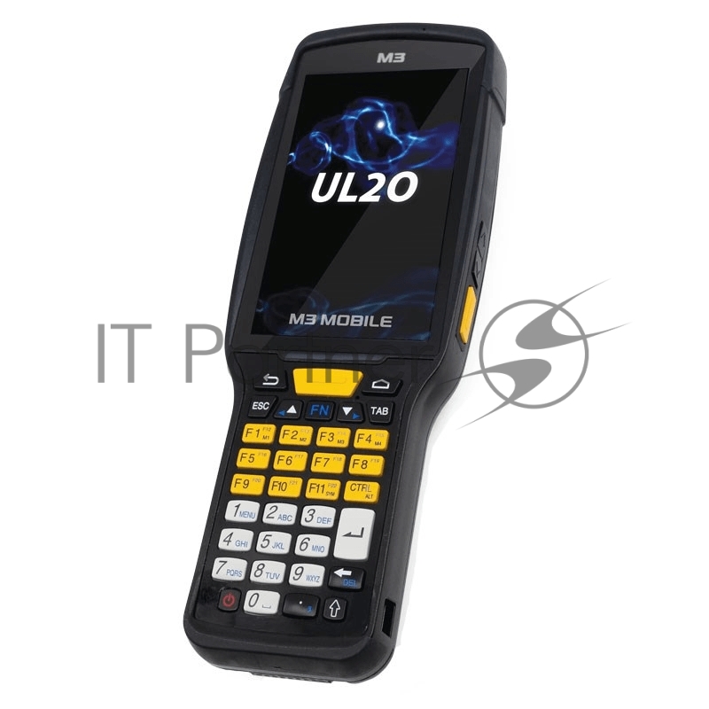 Терминал сбора данных M3 Mobile Android 9.0, GMS, FHD, 802.11 a/b/g/n/ac, SE4850 2D Long Range Imager Scanner, Rear Camera, BT, GPS, NFC(HF), 2G/16G, 35 Functional Keypad, Standard Battery is included and Bullet Proof Film, Hand Strap are attached. R