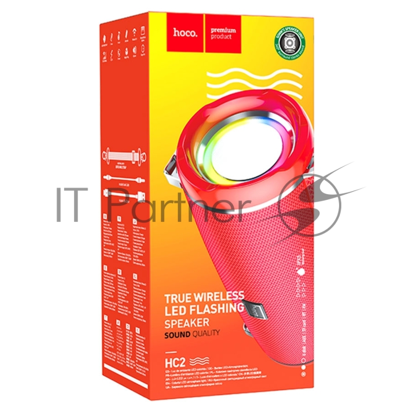 Портативная колонка HOCO HC2, красный