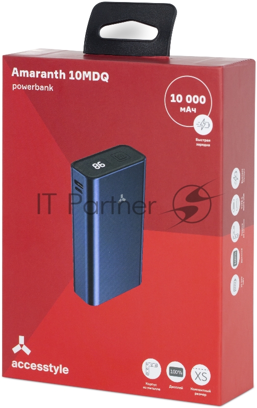Внешний аккумулятор Accesstyle Amaranth 10MDQ Blue