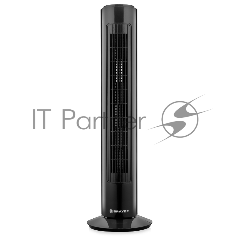 Колонный вентилятор BRAYER BR4952BK, механич.упр., вращение 90°, мощность 50Вт, защита от перегрева