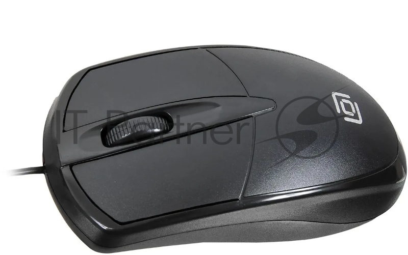 Мышь Oklick 125M черный оптическая (1200dpi) USB (2but)