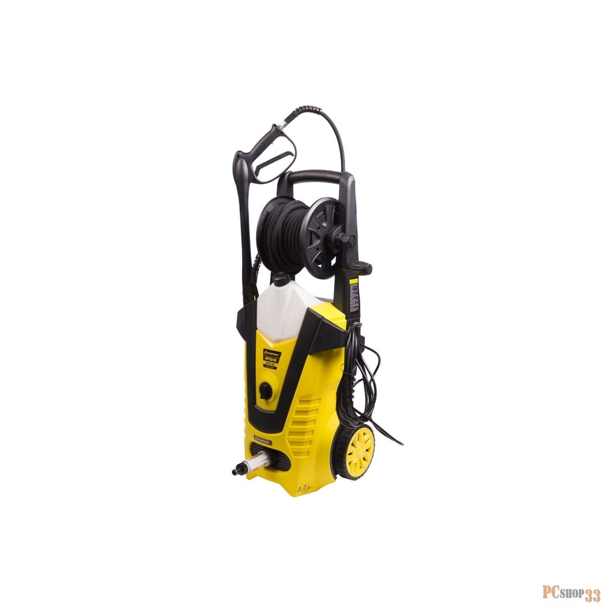 Мойка высокого давления CHAMPION HP5240 асинхронный двиг. Мощность двигателя 2400 Вт, Вес 22,40 кг, Напряжение сети 230/50 В/ Гц, Тип двигателя асинхронный, Номинальное давление 150 Бар, Расход воды 7 л/мин, Режим самовсасывания есть, Емкость для мою