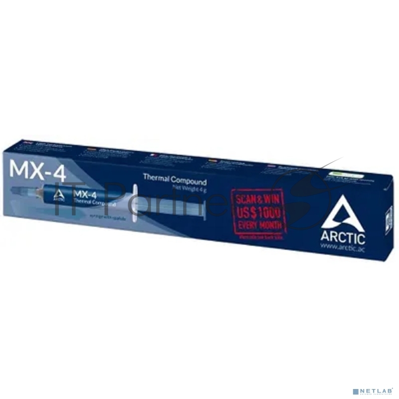Термопаста Arctic MX-4 Thermal Compound 4-gramm with spatula (ACTCP00031B)