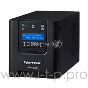 ИБП UPS CyberPower PR750ELCD 750VA/675W USB/RJ11/45 (6 IEC)