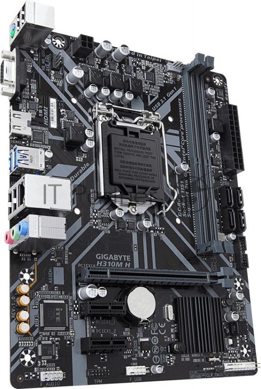 Материнская плата GIGABYTE H310M H REV1.0 LGA1151 H310 PCI-E Dsub+DVI+HDMI GbLAN SATA 2DDR4 MicroATX