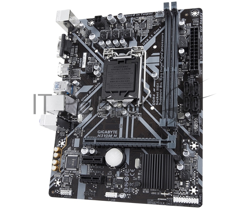 Материнская плата GIGABYTE H310M H REV1.0 LGA1151 H310 PCI-E Dsub+DVI+HDMI GbLAN SATA 2DDR4 MicroATX