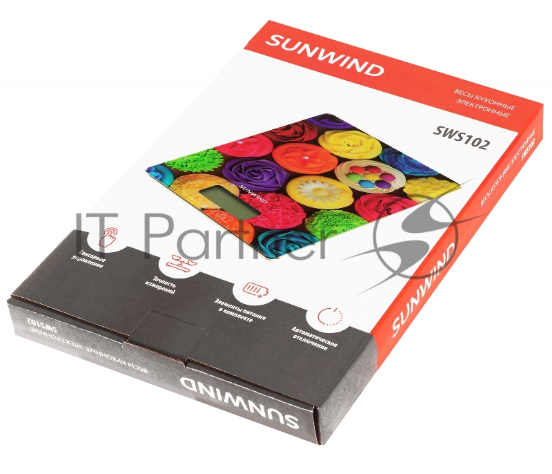 Весы кухонные электронные SunWind SWS102 макс.вес:5кг рисунок/кекс