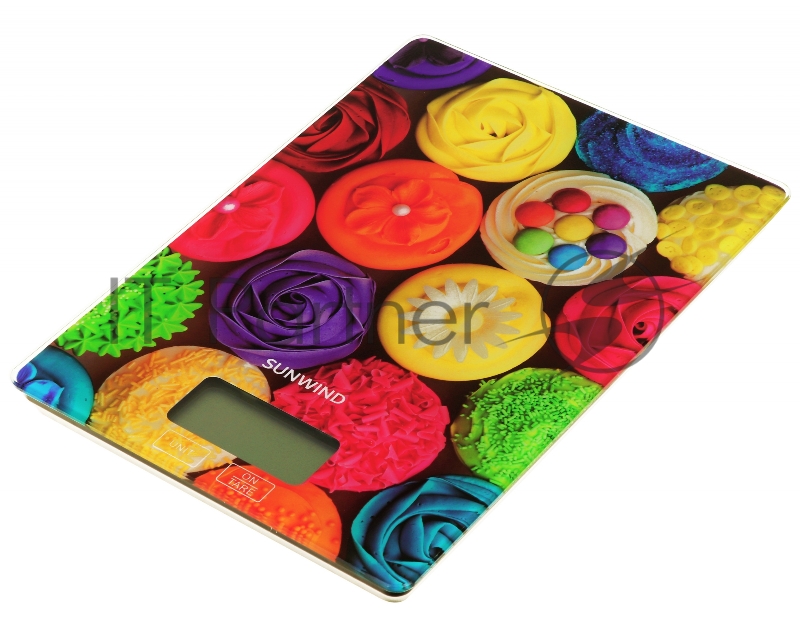 Весы кухонные электронные SunWind SWS102 макс.вес:5кг рисунок/кекс