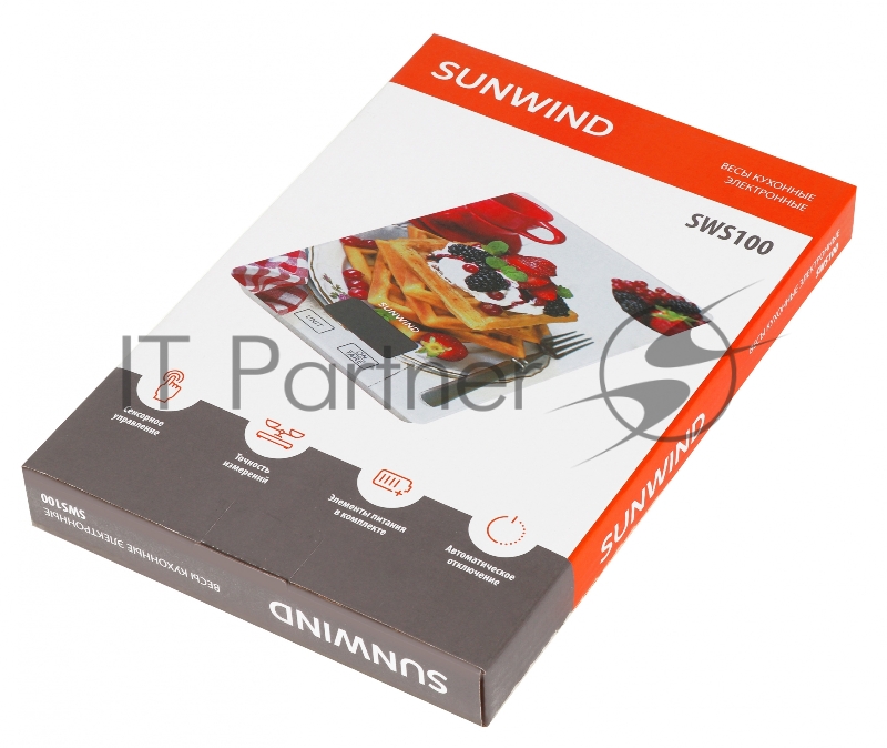 Весы кухонные электронные SunWind SWS100 макс.вес:5кг рисунок/вафли