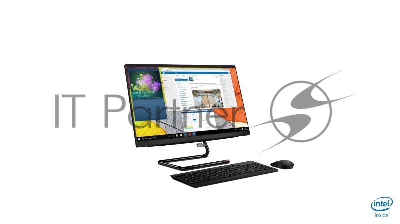 Моноблок Lenovo IdeaCentre AIO A340-24IGM 23.8(1920x1080 IPS)/Intel Pentium Silver J5040(2Ghz)/4096Mb/512SSDGb/DV UHD Graphics 605/BT/WiFi/war 1y/5.87kg/black/DOS + Keyboard, mouse USB