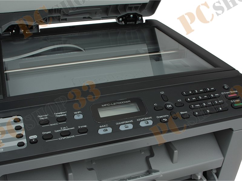 МФУ Brother MFC-L2700DWR A4, лазерный, принтер + сканер + копир + факс, ЖК, чёрно-серый (USB2.0, LAN, WiFi)