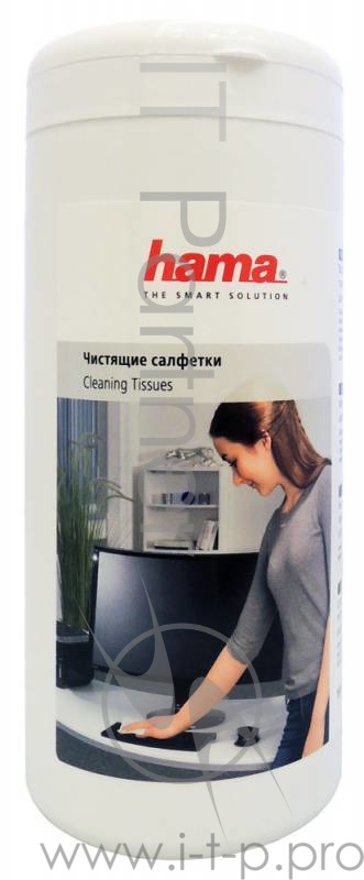 Чистящие средства Hama R1084185 Салфетки для пластика 100шт влажных