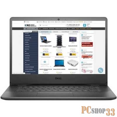Ноутбук Dell Vostro 3400 14(1920x1080 (матовый) WVA)/Intel Core i5 1135G7(2.4Ghz)/4096Mb/1000Gb/n Iris Xe Graphics/Cam/BT/WiFi/war 1y/1.6kg/black/Linux