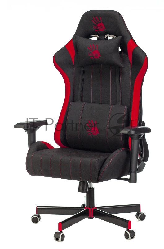 Кресло игровое A4Tech Bloody GC-950 черный/красный текстиль/эко.кожа крестовина металл