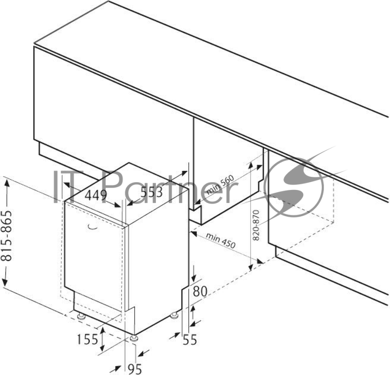 Посудомоечная машина Krona Kamaya 45 1930Вт узкая