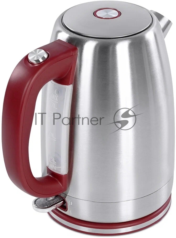 Чайник MARTA MT-4559 бордовый гранат Мощность-2250W Объем-1,7л, шкала уровня воды, автоотключение при закипании/отсутствии воды, закрытый нагревательный элемент, световой индикатор, кнопка открытия крышки