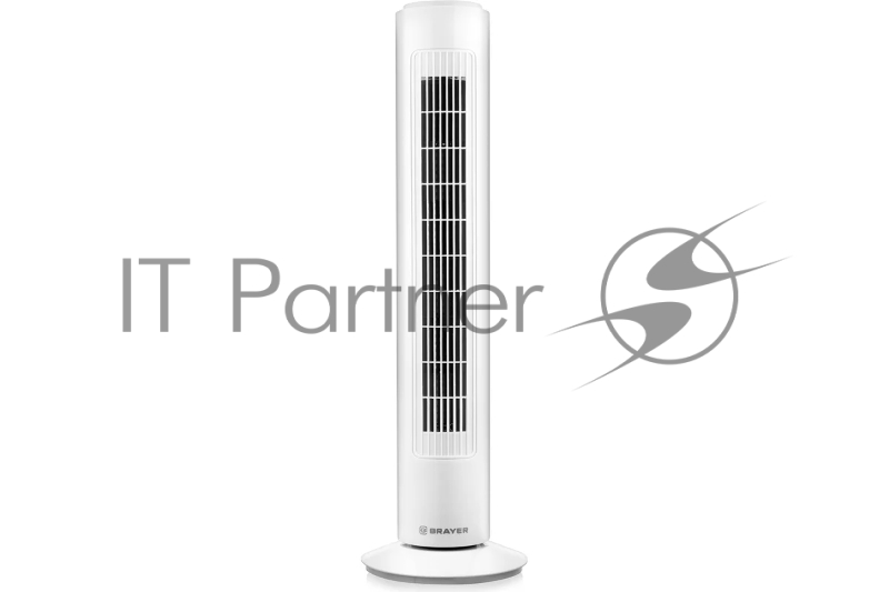 Колонный вентилятор BRAYER BR4952WH, механич.упр., вращение 90°, мощность 50Вт, защита от перегрева