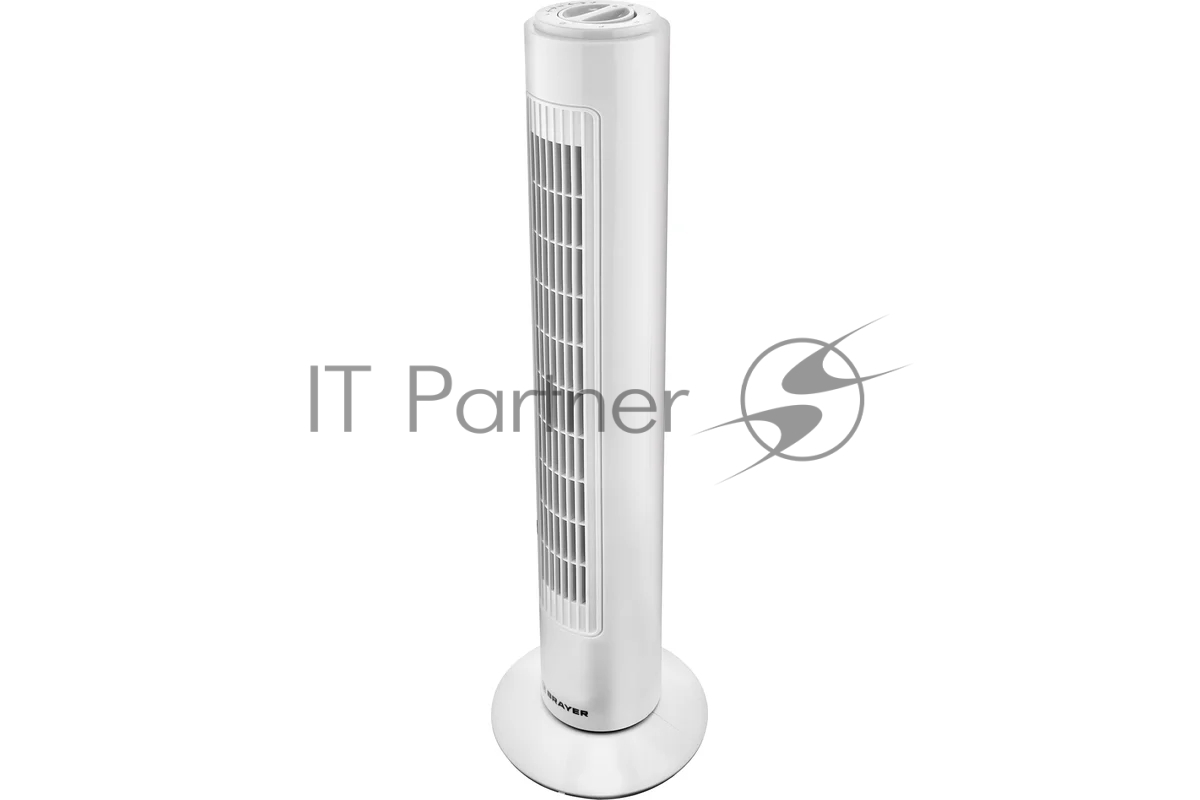 Колонный вентилятор BRAYER BR4952WH, механич.упр., вращение 90°, мощность 50Вт, защита от перегрева