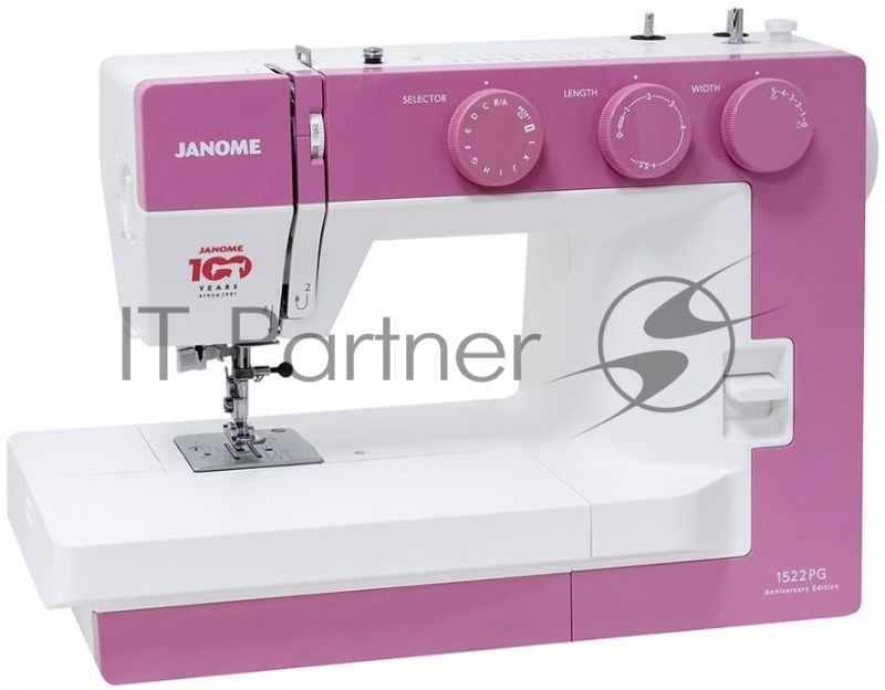 Швейная машина Janome 1522PG 25 операции, петля автомат, верт. челнок, нитевдеватель, мягкий чехол