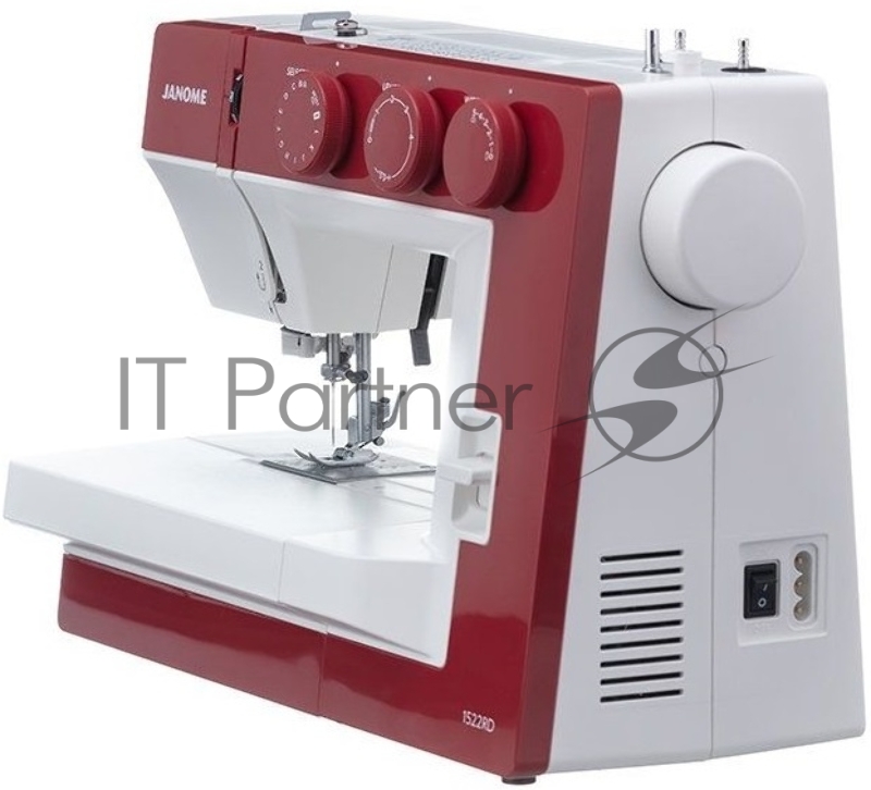 Швейная машина Janome 1522RD 25 операции, петля автомат, верт. челнок, нитевдеватель, мягкий , подарочный набор (шпульки, ножницы, сантиметровая лента, игольница )