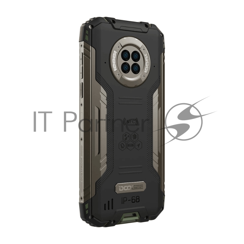 Смартфон Doogee S96 Pro Army Green, 6.22 720 x 1520 пикселей, 2.0GHz, 8 Core, 8GB RAM, 128GB, up to 256GB flash, 48 МП+20 МП+8 МП+2МП/16Mpix, 2 Sim, 2G, 3G, LTE, BT v5.0, Wi-Fi, NFC, GPS, Type-C, 6350 мА·ч, Android 10, 310г, 167 ммx81.4 ммx15,5 мм