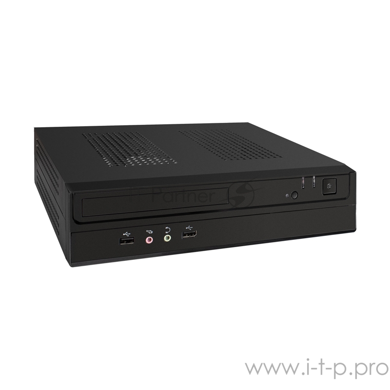 Корпус Desktop ExeGate FL-101-F300S (mini-ITX, БП 1U-F300S с вент. 4см, 2*USB, аудио, черный)