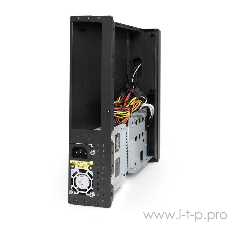 Корпус Desktop ExeGate FL-101-F200S (mini-ITX, БП 1U-F200S с вент. 4см, 2*USB, аудио, черный)