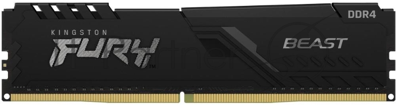 Оперативная память Kingston DRAM 16GB 3000MHz DDR4 CL15 DIMM 1Gx8 FURY Beast Black EAN: 740617320039