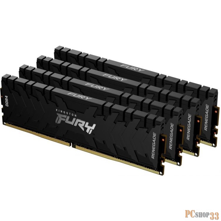 Оперативная память Kingston DRAM 32GB 3600MHz DDR4 CL16 DIMM (Kit of 4) FURY Renegade Black EAN: 740617322453