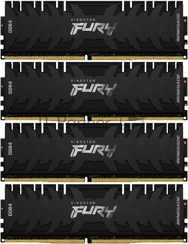 Оперативная память Kingston DRAM 64GB 3200MHz DDR4 CL16 DIMM (Kit of 4) 1Gx8 FURY Renegade Black EAN: 740617321999