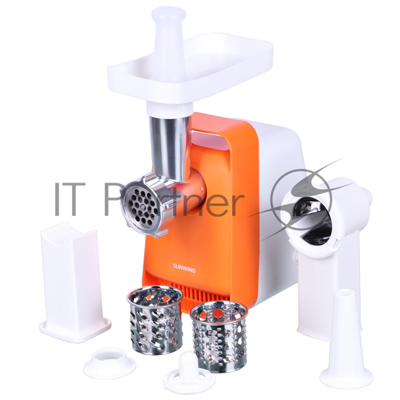 Мясорубка SunWind SWG180 1800Вт белый/оранжевый