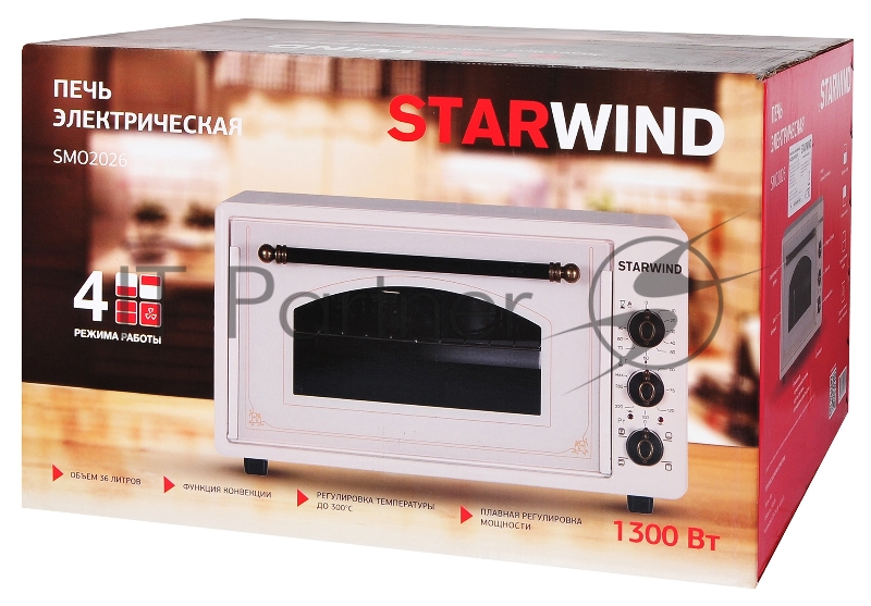 Мини-печь Starwind SMO2026 36л. 1300Вт бежевый