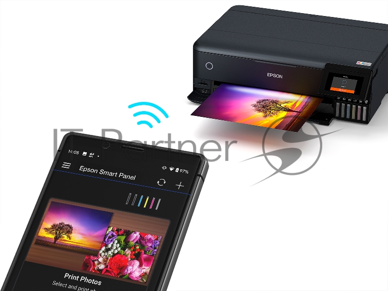 МФУ струйный Epson L8180 (C11CJ21403) A3 Duplex Net WiFi USB RJ-45 черный