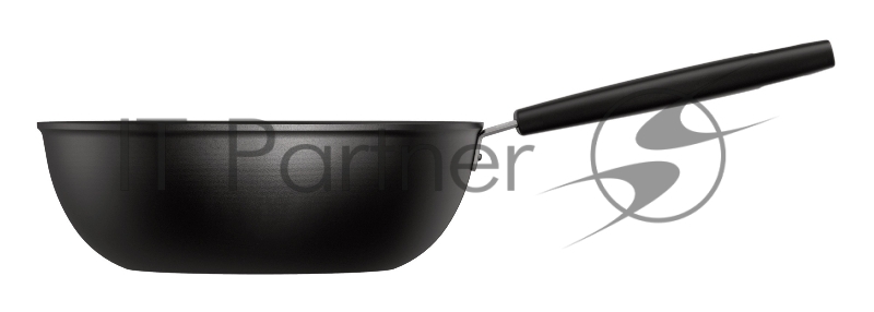 Сковорода ВОК (WOK) Fiskars Hard Face 1052233 круглая 28см ручка несъемная (без крышки) черный