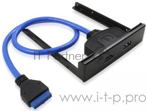 Планка портов Greenconnect USB 3.0 в корпус отсек 3,5 GC-20P2UF3, 1порт 20 pin (AF)на 2 (AF) внешних порта, металлический кронштейн, коробка Greenconnect Планка USB 3.0 в корпус отсек 3,5 GC-20P2UF3, 1порт 20 pin (AF)на 2 (AF) внешних порта, металлич