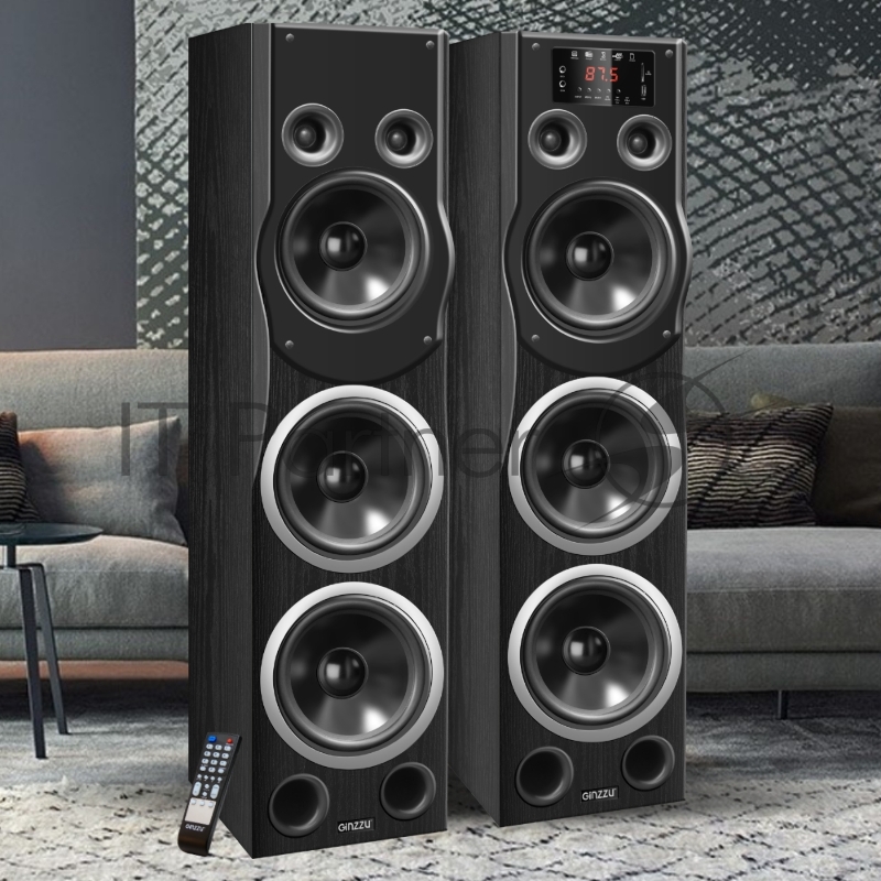 Акустическая система Ginzzu GM-329 2.0, 2x120W/BT/USB/SD/FM/AUX/ДУ