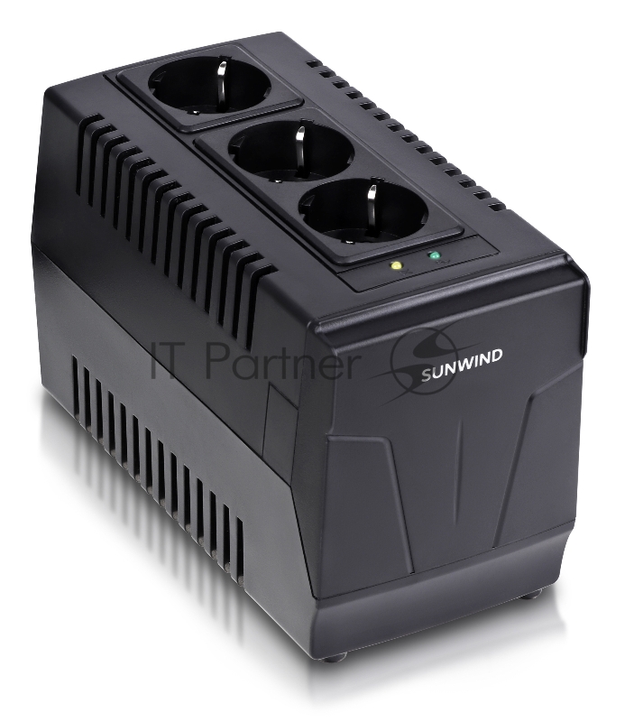 Стабилизатор напряжения SunWind AVR-1500 750Вт 1500ВА черный