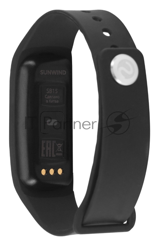 Смарт-браслет SunWind SB15 TFT корп.:черный рем.:черный (SB15B)