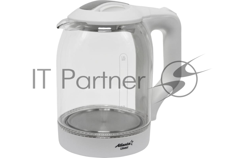 Чайник электрический ATLANTA ATH-2466 (white) стеклянный