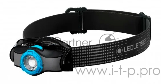 Фонарь налобный Led Lenser MH3 черный/синий лам.:светодиод. 200lx AAx1 (502150)