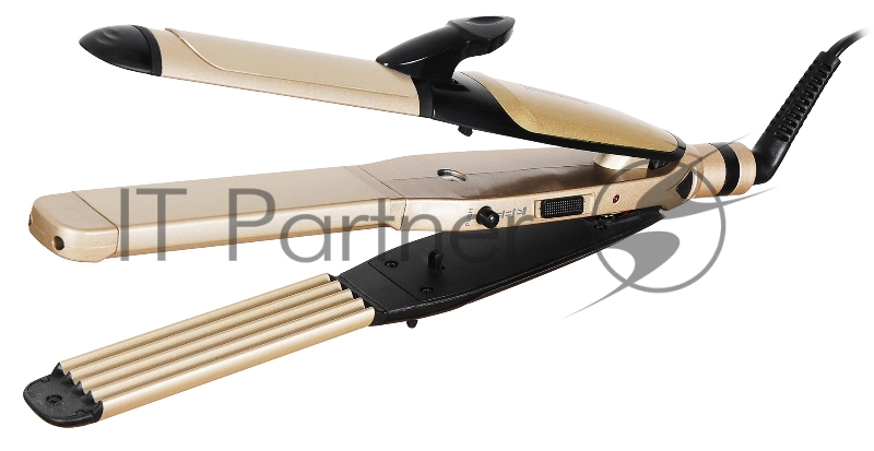 Выпрямитель Starwind SHC 7075 55Вт черный/шампань (макс.темп.:200С)