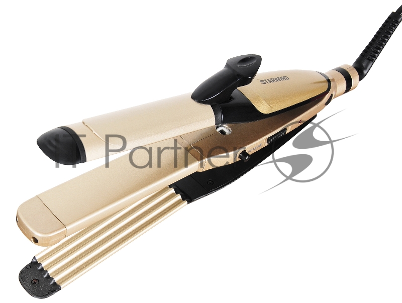 Выпрямитель Starwind SHC 7075 55Вт черный/шампань (макс.темп.:200С)