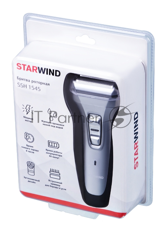 Бритва сетчатая Starwind SSH 1545 реж.эл.:2 питан.:аккум. серебристый