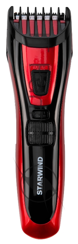 Машинка для стрижки Starwind SHC 4470 красный 3Вт (насадок в компл:2шт)